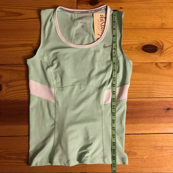 Nike Dri-Fit Pastel Green White Tennis Top, EUC, S - Picture 10 of 13